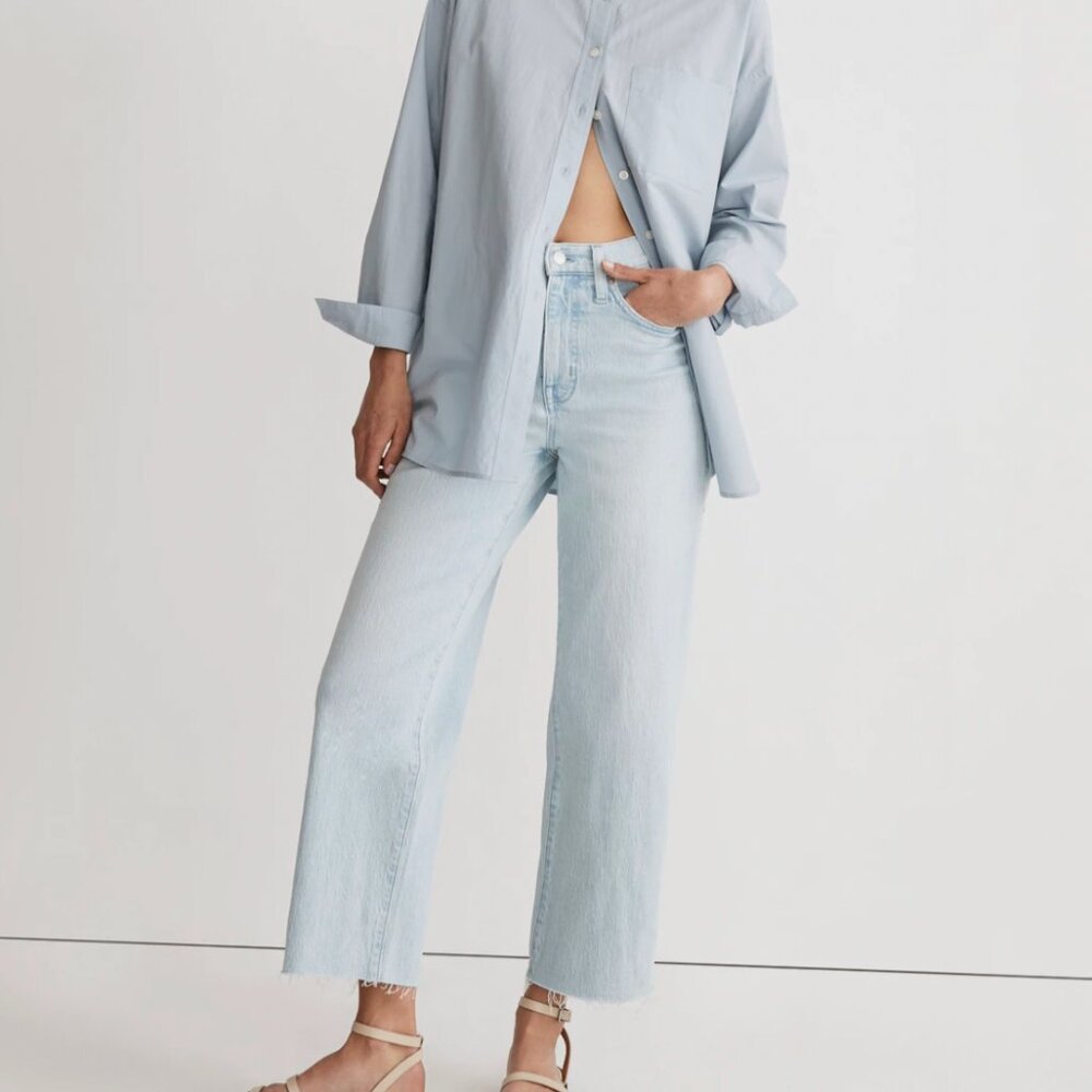 Madewell Light Wash Wide Leg Jeans